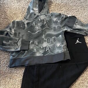 Jordan Gray and Black Kids Matching Set